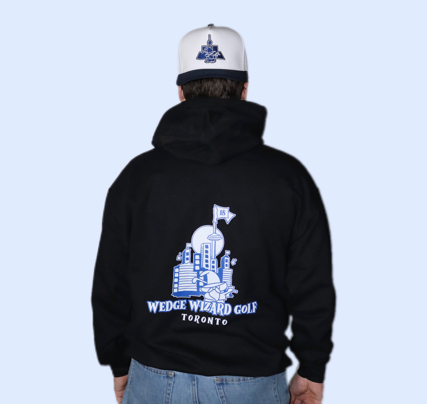 Wedge Wizard Toronto City Graphic Hoodie - Blue Graphic
