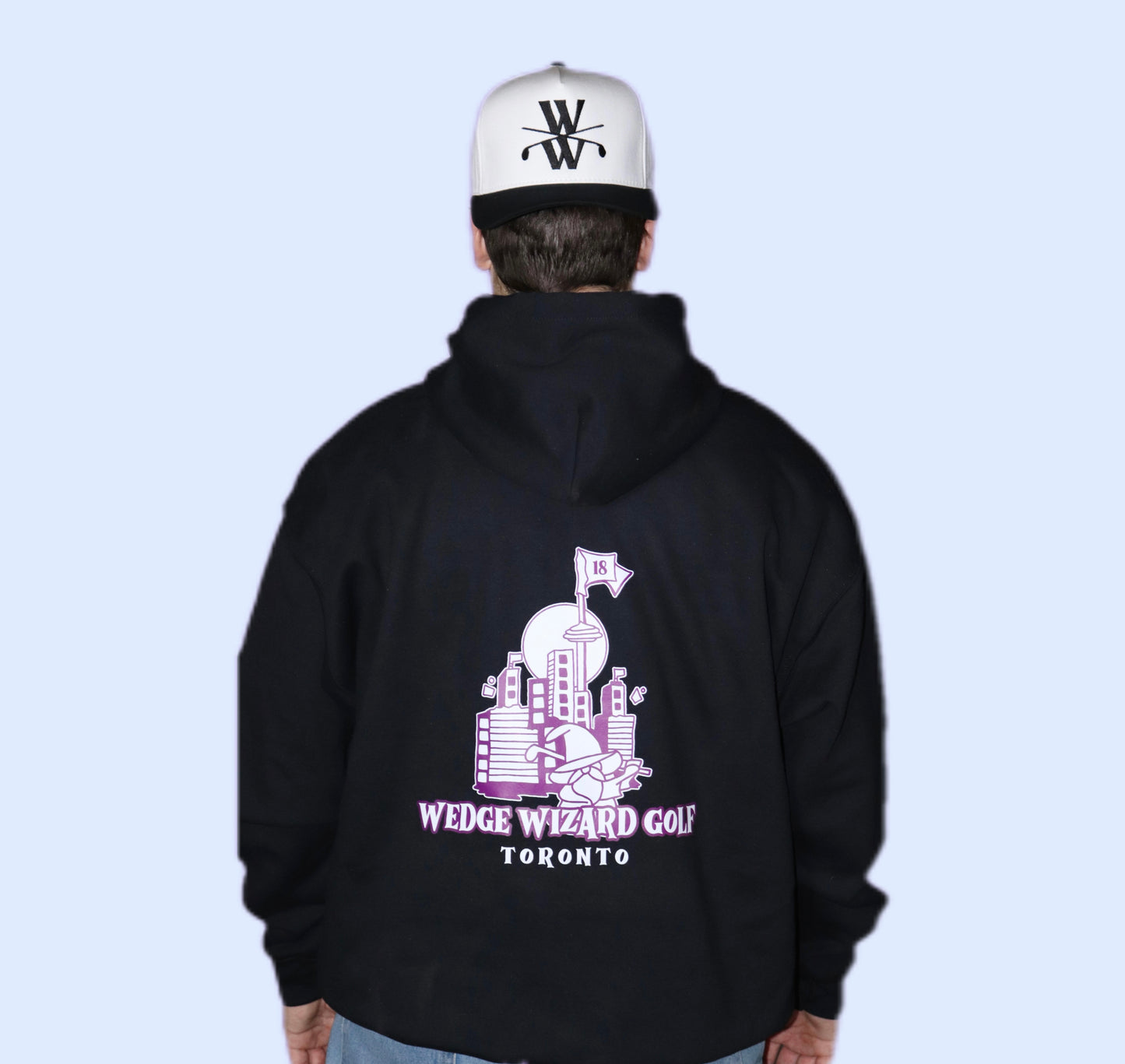 Wedge Wizard Toronto City Graphic Hoodie - Purple Graphic